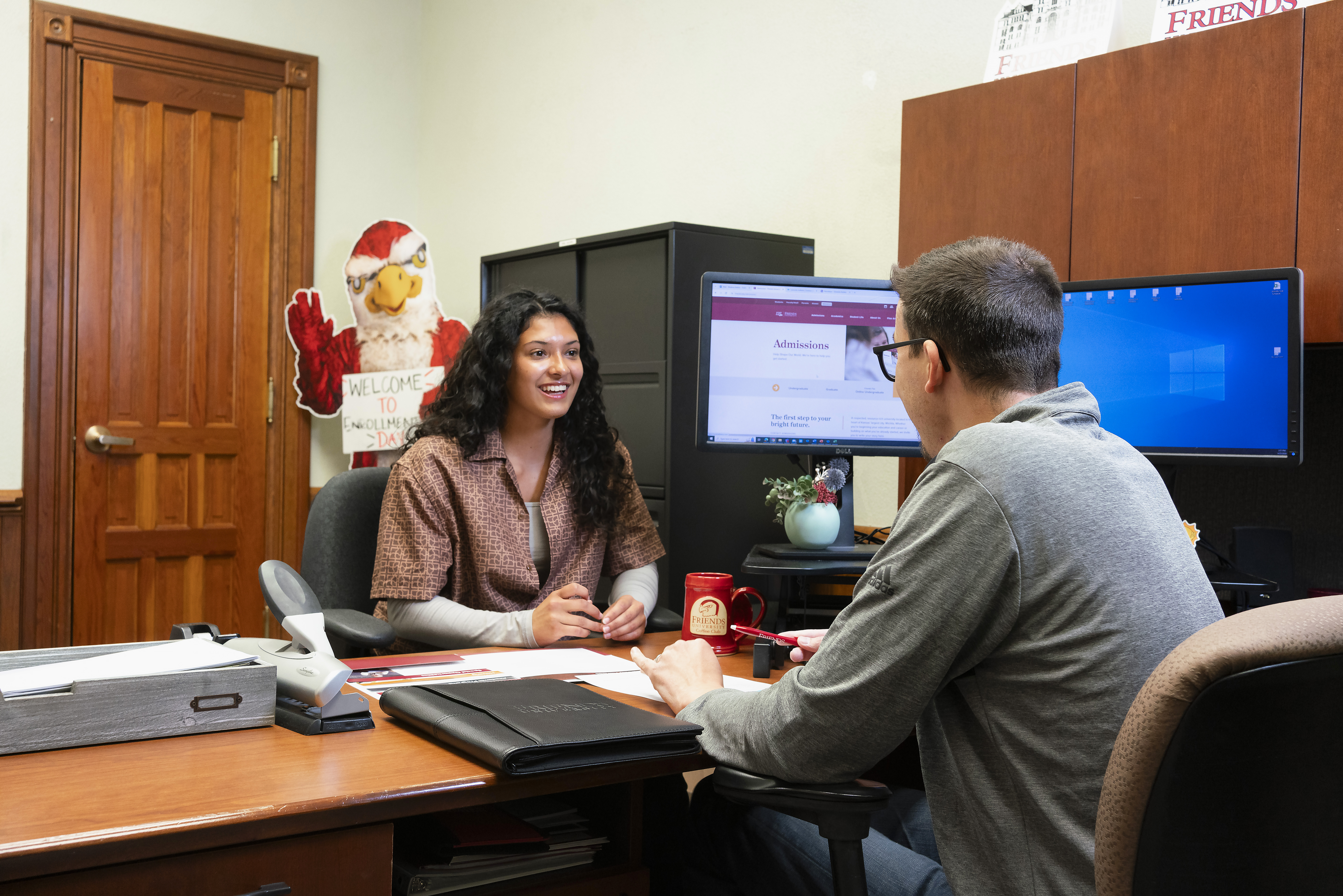 Friends Student with Financial Aid Rep